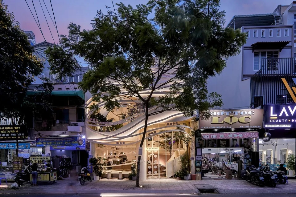 平乐好一座城市鸟巢，好一个咖啡厅餐饮空间设计